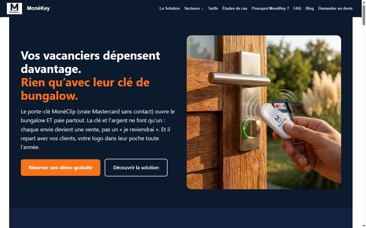 Page d'accueil de monekey.fr
