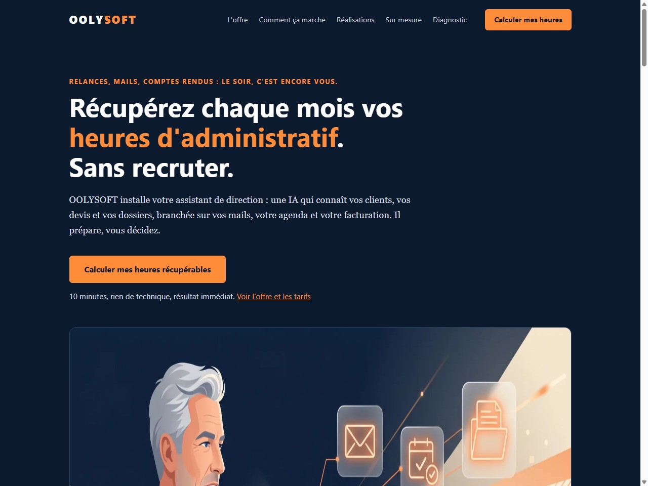 Page d'accueil de oolysoft.fr